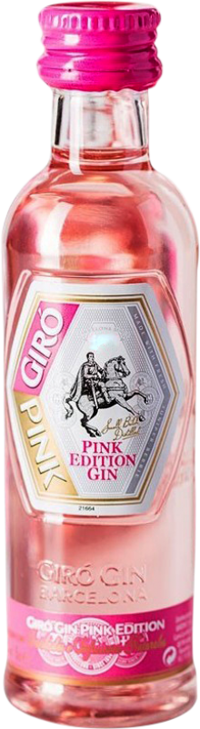 Envío gratis | Ginebra Gin Giró Pink — Rosado España Botellín Miniatura 5 cl