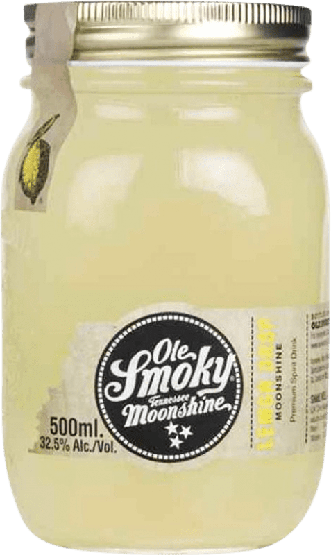 Free Shipping | Bourbon Whisky Ole Smoky Drop Moonshine Tennessee United States Medium Jar 50 cl Lemon