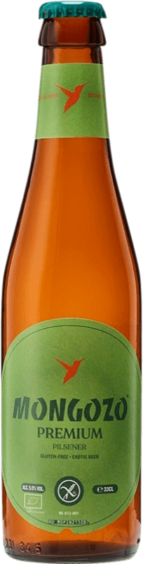 免费送货 | 啤酒 Huyghe Mongozo Premium — 高端, Pilsener — 皮尔塞纳啤酒 Flandes 比利时 三分之一升瓶 33 cl