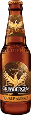 Kostenloser Versand | Bier Grimbergen Double Malt — Doppelmalz Brabante Belgien Drittelliterflasche 33 cl