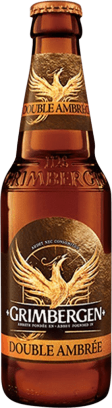Envío gratis | Cerveza Grimbergen Double Malt — Doble Malta Brabante Bélgica Botellín Tercio 33 cl