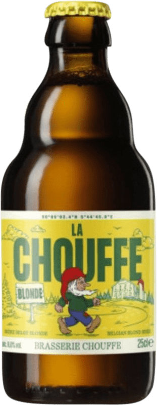 4,95 € Envio grátis | Cerveja Chouffe Blonde — Loira Garrafinha Terço 33 cl