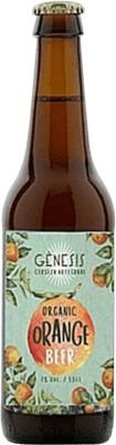 Envio grátis | Cerveja Génesis Orange Amber — Âmbar Comunidade Valenciana Espanha Garrafinha Terço 33 cl