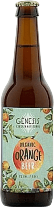 Free Shipping | Beer Génesis Orange Amber Valencian Community Spain Third-Liter Bottle 33 cl
