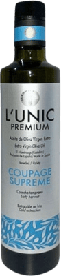 Envío gratis | Aceite de Oliva Oleomile L'Unic Supreme Coupage, AOVE Virgen Extra España Botella Medium 50 cl