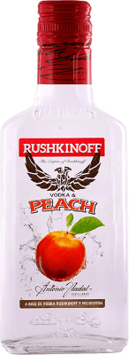 Kostenloser Versand | Wodka Antonio Nadal Rushkinoff Spanien Flachmann 20 cl Melocotón — Pfirsich