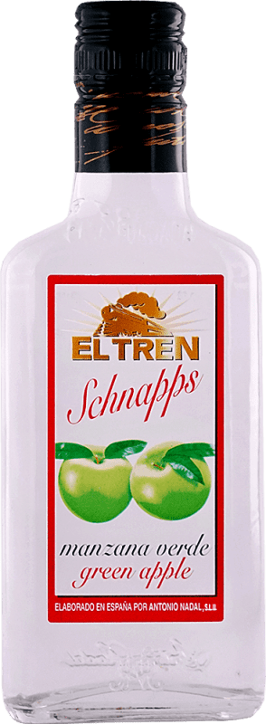 Envio grátis | Licores Antonio Nadal El Tren Espanha Garrafinha Pequena 20 cl Manzana — Maçã