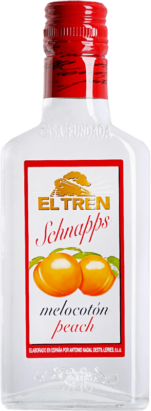 Kostenloser Versand | Liköre Antonio Nadal El Tren Spanien Kleiner Flachmann 20 cl Melocotón — Pfirsich