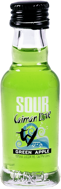 Spedizione Gratuita | Cocktail Sour Antonio Nadal Caiman Love Spagna Bottiglietta Mignon 2 cl Green Apple — Mela Verde