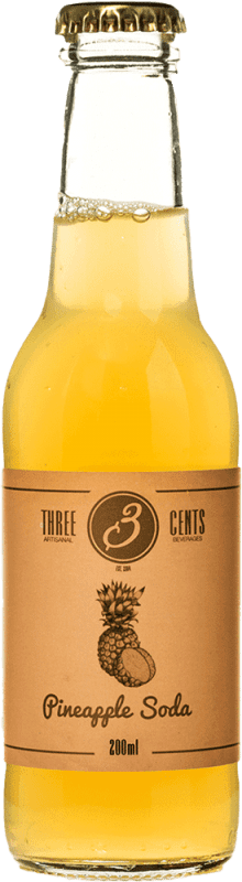 69,95 € Spedizione Gratuita | Scatola da 24 unità Mixer Coca-Cola Three Cents Bottiglietta 20 cl Piña — Ananas, Soda