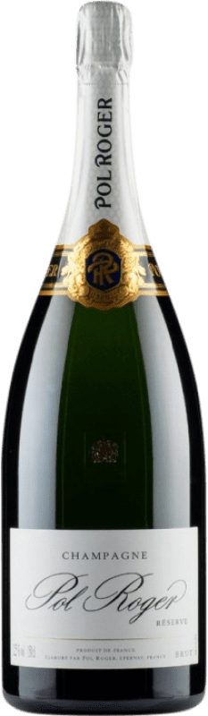 293,95 € 免费送货 | 白起泡酒 Pol Roger Brut — 起泡酒 干型 珍藏 A.O.C. Champagne 双大瓶 — Jeroboam-Double Magnum 3 L
