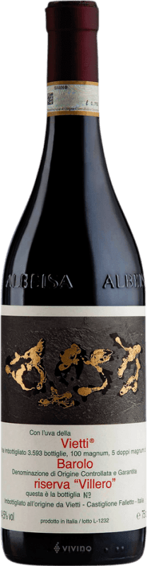 525,95 € | 红葡萄酒 Vietti Villero 珍藏 D.O.C.G. Barolo 皮埃蒙特 意大利 Nebbiolo — 内比奥罗 75 cl