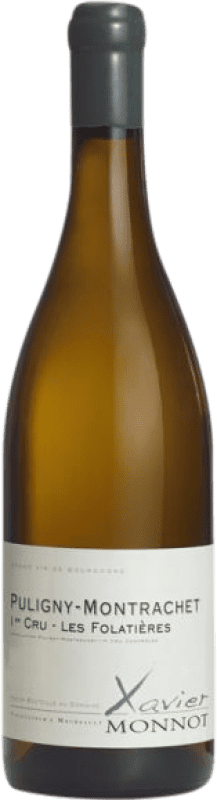 Envoi gratuit | Vin Blanc Domaine Xavier Monnot Les Folatières 1er Premier Cru A.O.C. Puligny-Montrachet Bourgogne France Chardonnay 75 cl