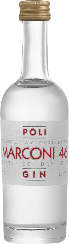 9,95 € | Ginebra Gin Poli Marconi 46 Veneto Italia Botellín Miniatura 5 cl