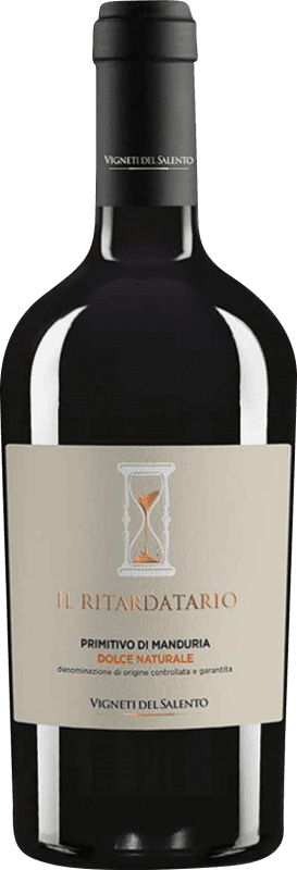 13,95 € | Sweet Wine Vigneti del Salento Il Ritardatario Natural D.O.C. Primitivo di Manduria Puglia Italy Primitivo Medium Bottle 50 cl