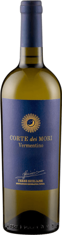 Envio grátis | Vinho Branco Corte dei Mori Trocken — Seco Blue — Azul I.G.T. Terre Siciliane Sicília Itália Vermentino 75 cl