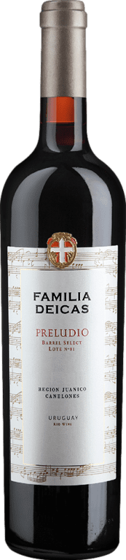 Бесплатная доставка | Красное вино Familia Deicas Preludio Отбор Бочка Уругвай Merlot — Мерло, Cabernet Sauvignon — Каберне Совиньон, Cabernet Franc — Каберне Фран, Petit Verdot, Tannat — Таннат 75 cl