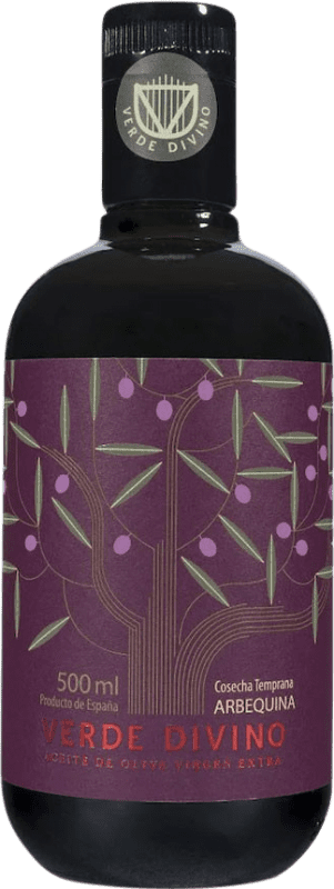 送料無料 | オリーブオイル Verde Divino Cosecha Temprana — 早摘み, EVOO エキストラバージン Jaén スペイン Arbequina — アルベキーナ ミディアムボトル 50 cl