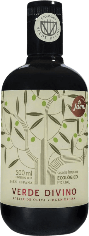19,95 € | Olio d'Oliva Verde Divino Cosecha Temprana — Raccolta Precoce, EVO Extra Vergine Jaén Spagna Picual Eco — Biologico Bottiglia Medium 50 cl