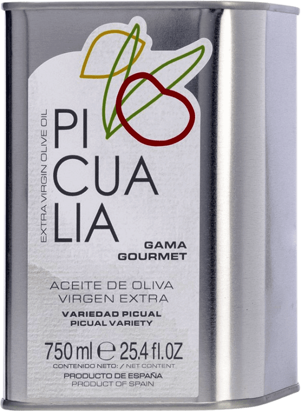 14,95 € | Aceite de Oliva Picualia Gourmet AOVE Virgen Extra Jaén España Picual Lata Medium 75 cl