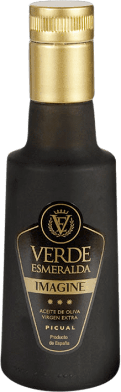 Envio grátis | Caixa de 12 unidades Azeite de Oliva Verde Esmeralda Imagine AOVE Virgem Extra Jaén Espanha Picual Garrafinha 25 cl