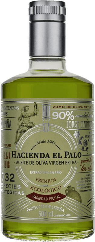 15,95 € | Olio d'Oliva Hacienda el Palo Premium, EVO Extra Vergine Jaén Spagna Picual Eco — Biologico Bottiglia Medium 50 cl