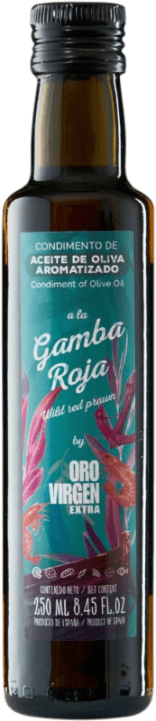 93,95 € | Caja de 12 unidades Aceite de Oliva Aceitex Gamba Roja Edición Oro, AOVE Virgen Extra Ciudad Real España Cornicabra Botellín 25 cl