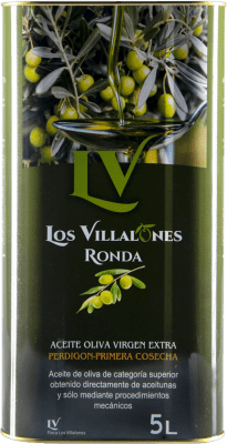 Envoi gratuit | Huile d'Olive Los Villalones Perdigón HOVE Vierge Extra Málaga Espagne Hojiblanca Canette Spéciale 5 L