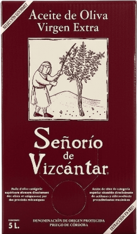 49,95 € Envío gratis | Aceite de Oliva Vizcántar Señorío de Vizcántar AOVE Virgen Extra D.O.P. Priego de Córdoba Bag in Box 5 L