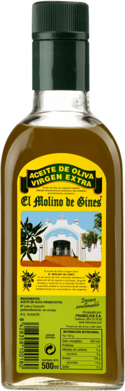 Envio grátis | Azeite de Oliva San Cristóbal El Molino de Gines AOVE Virgem Extra Sevilla Espanha Garrafa Medium 50 cl