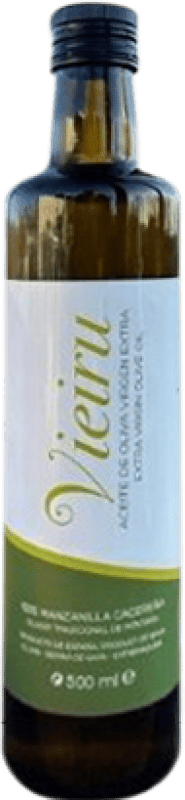 Kostenloser Versand | Olivenöl As Pontis Vieiru E-NOL Extra Nativ D.O.P. Gata-Hurdes Cáceres Spanien Manzanilla Medium-Flasche 50 cl