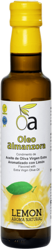 Kostenloser Versand | 12 Einheiten Box Olivenöl Oleoalmanzora E-NOL Extra Nativ Almería Spanien Arbequina Kleine Flasche 25 cl Lemon — Zitrone