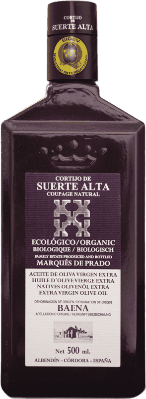 19,95 € | Huile d'Olive Cortijo de Suerte Alta Marqués de Prado Natural — Naturel, HOVE Vierge Extra D.O. Baena Córdoba Espagne Eco — Biologique Bouteille Medium 50 cl