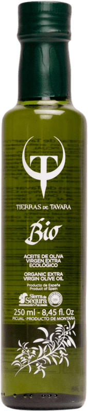 42,95 € | Caja de 12 unidades Aceite de Oliva Tierras de Tavara AOVE Virgen Extra D.O. Sierra de Segura Jaén España Picual Bio — Biológico Botellín 25 cl