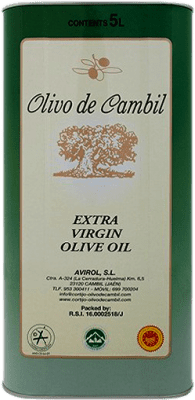 Envío gratis | Aceite de Oliva Avirol Olivo de Cambil AOVE Virgen Extra D.O. Sierra Mágina Jaén España Picual Lata Especial 5 L