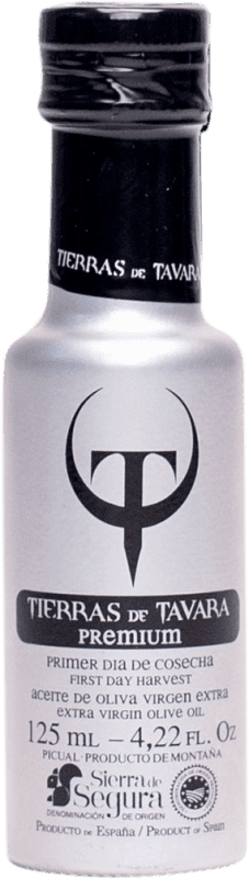 119,95 € Kostenloser Versand | 30 Einheiten Box Olivenöl Tierras de Tavara Premium, E-NOL Extra Nativ D.O. Sierra de Segura Miniaturflasche 12 cl