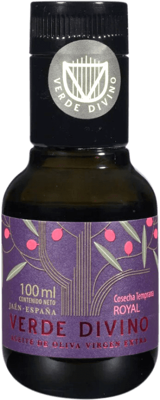 6,95 € | Huile d'Olive Verde Divino Cosecha Temprana — Récolte Précoce, HOVE Vierge Extra Jaén Espagne Royal Mini-Bouteille 10 cl