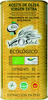 Envío gratis | Aceite de Oliva Trujal de Mágina Verde Salud AOVE Virgen Extra D.O. Sierra Mágina Jaén España Picual Eco — Ecológico Lata Especial 5 L