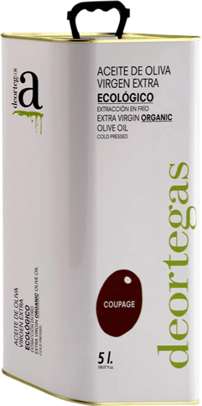 53,95 € | Olive Oil Deortegas EVOO Extra Virgin Region of Murcia Spain Eco — Organic Special Can 5 L