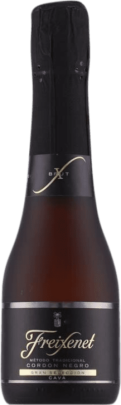 Spedizione Gratuita | Spumante Bianco Freixenet Cordón Seco — Secco Negro — Nero D.O. Cava Catalogna Spagna Macabeo, Xarel·lo, Parellada Bottiglietta 20 cl