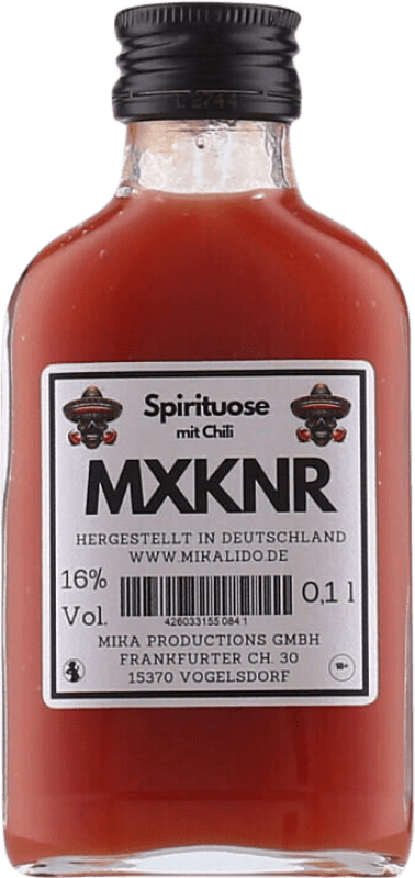 8,95 € Spedizione Gratuita | Liquori Mikalido Mexicana MXKNR Bottiglietta Mignon 10 cl Chili Pepper — Peperoncino