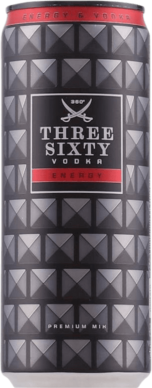 68,95 € Spedizione Gratuita | Scatola da 12 unità Bevanda Energetica Three Sixty Lattina 25 cl Vodka 68,95 € Spedizione Gratuita | Scatola da 12 unità Bevanda Energetica Three Sixty Lattina 25 cl Vodka