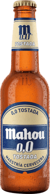 25,95 € Free Shipping | 24 units box Beer Mahou Tostada — Amber Toasted Small Bottle 25 cl 0.0 Zero Zero