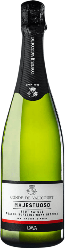 13,95 € | 白のスパークリングワイン Conde de Valicourt Majestuoso Brut Nature — ブリュット・ナチュール グラン・レセルバ D.O. Cava スペイン Macabeo — マカベオ, Xarel·lo — チャレッロ, Parellada — パレリャーダ 75 cl