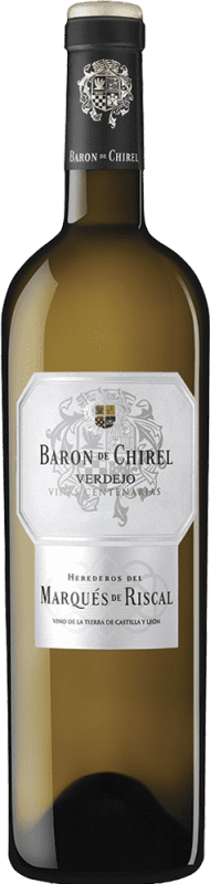 111,95 € Envío gratis | Vino Blanco Marqués de Riscal Barón de Chirel I.G.P. Vino de la Tierra de Castilla y León Botella Magnum 1,5 L