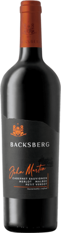 Kostenloser Versand | Rotwein Backsberg John Martin Cabernet Sauvignon Merlot Malbec Petit Verdot Trocken Coastal Region Südafrika Merlot, Cabernet Sauvignon, Malbec, Petit Verdot 75 cl