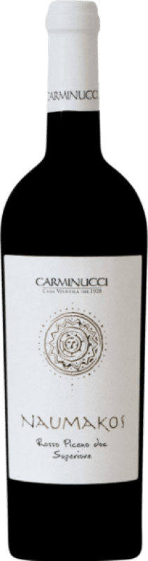 Envío gratis | Vino Tinto Carminucci Naumakos Seco Superiore — Superior D.O.C. Rosso Piceno Marcas Italia 75 cl