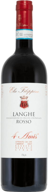 16,95 € | 赤ワイン Elio Filippino 4 Amis Rosso ドライ D.O.C. Langhe ピエモンテ イタリア Syrah, Cabernet Sauvignon, Nebbiolo, Barbera 75 cl