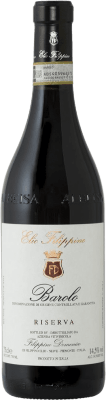 36,95 € Spedizione Gratuita | Vino Rosso Elio Filippino La Morra Seco — Secco Riserva D.O.C.G. Barolo