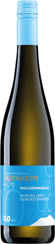 Envio grátis | Vinho doce Herxheim am Berg Null Komma Null Riesling & Gewürztraminer Q.b.A. Pfälz Pfälz Alemanha Gewürztraminer, Riesling 75 cl Sem Álcool